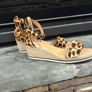 Alex Marie leopard wedge sandal *LIKE NEW*